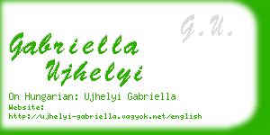 gabriella ujhelyi business card